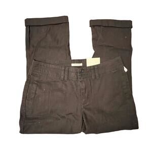 NWT Maurices Mid Rise Crop Black Pants Size 4 Womens Casual Dress Pants